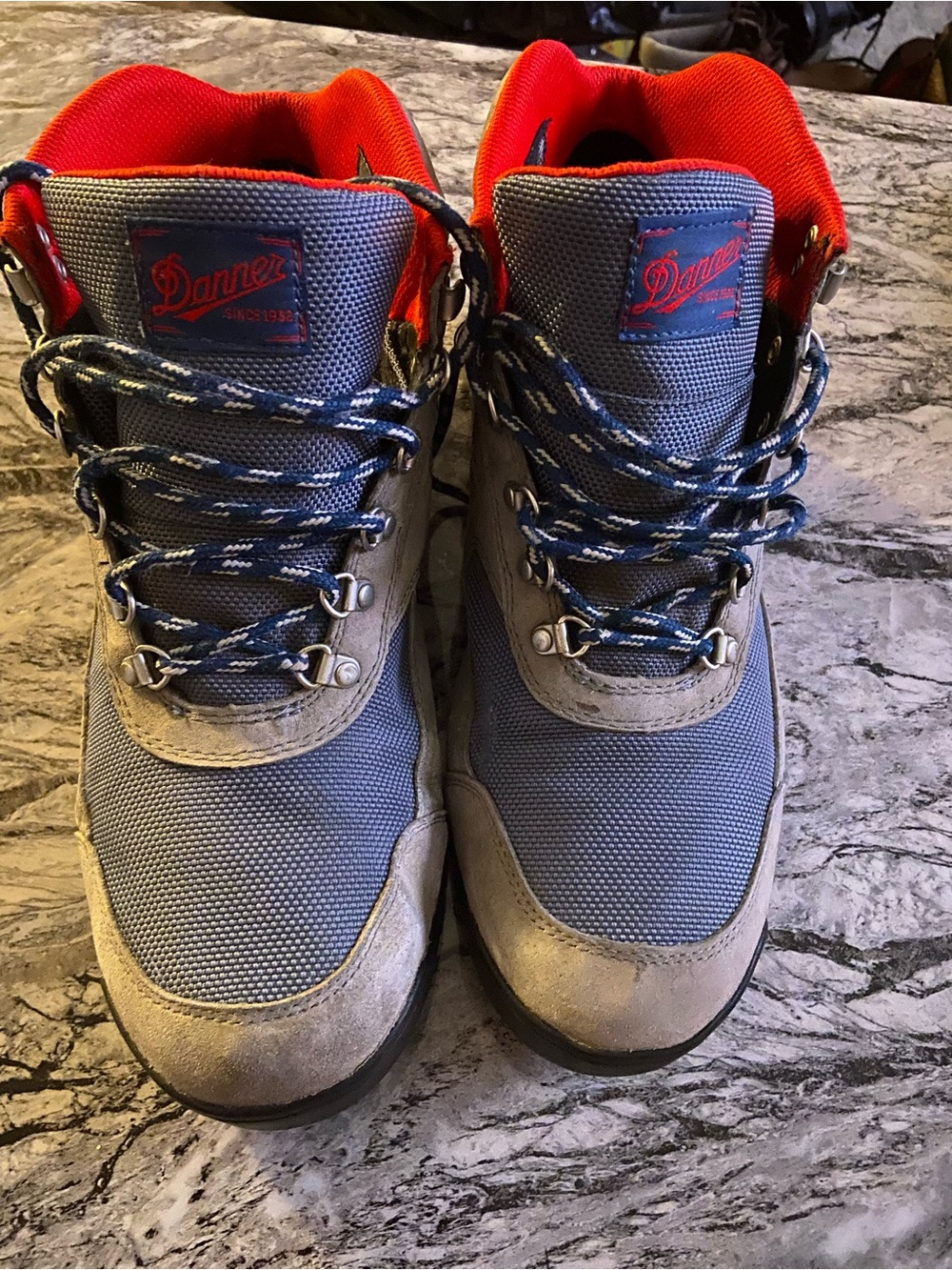 Danner Men's Gray and Orange-Lined Hiking Boots